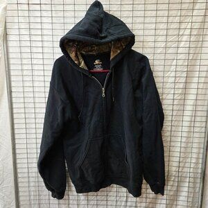 Mossy Oak Camo Lined Zip Hoodie Mens Medium